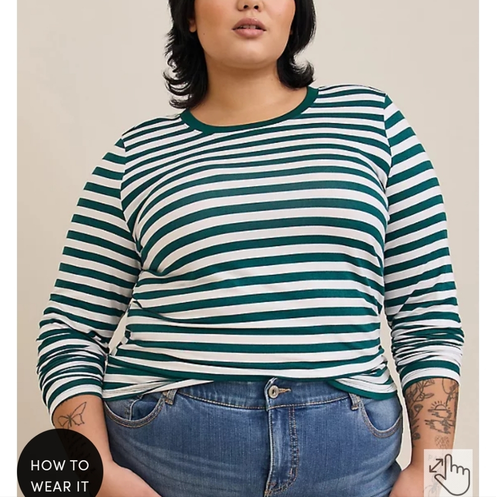 NWT Perfect Super Soft Crew Neck Long Sleeve Tee - Picture 3 of 4